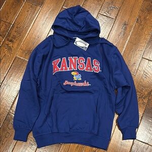 Cadre Kansas KU Jayhawks Pullover Blue Hoodie Size Large NEW